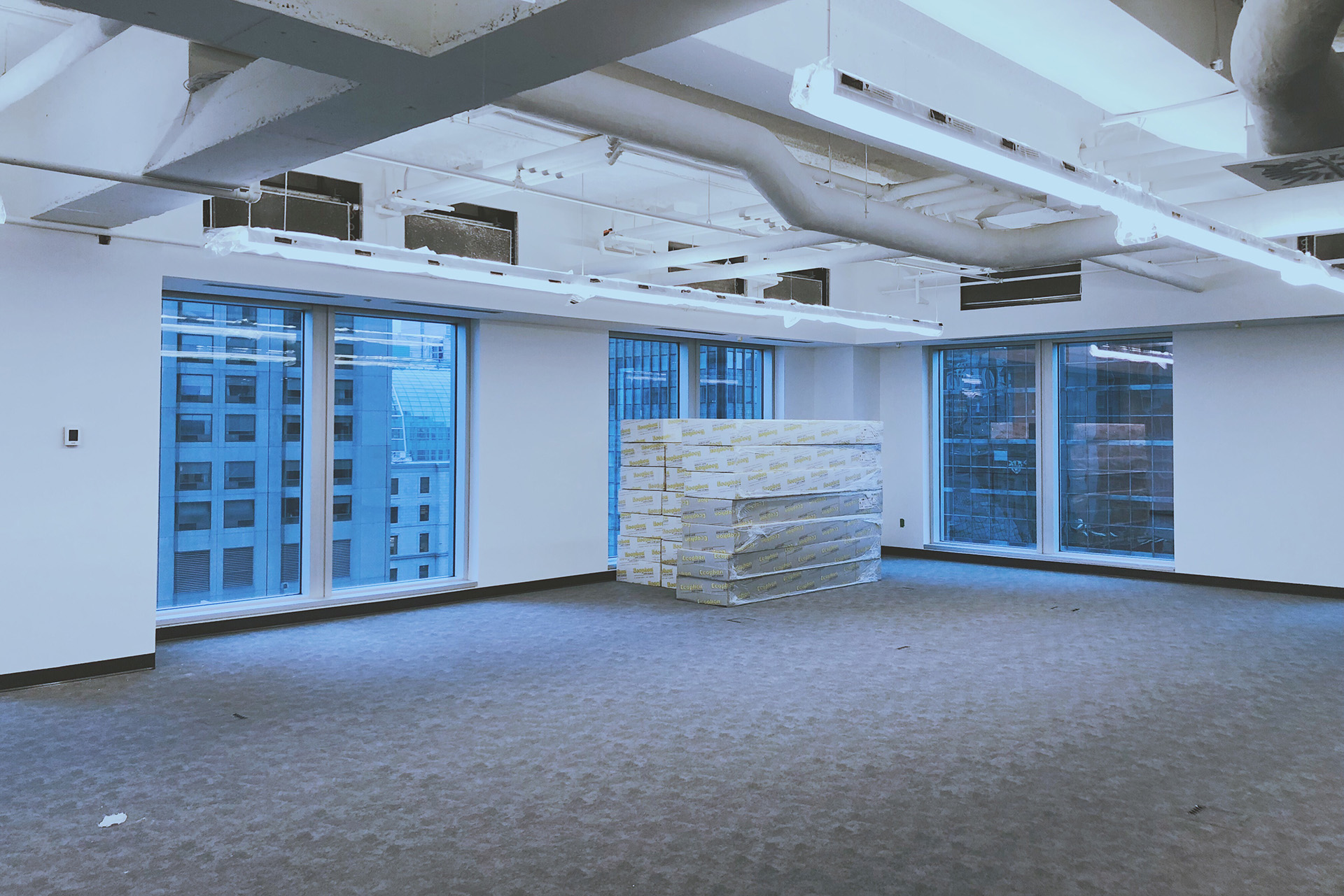 Empty office, during renovation work